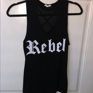 Rebel choker style sleeveless top